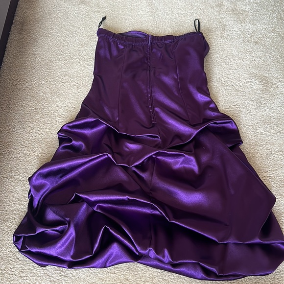 Purple Strapless Formal Dress - Picture 2 of 7